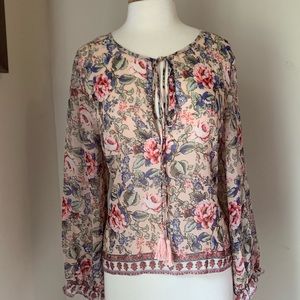 Sheer Floral Blouse
